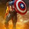 Captain America Marvel Comics Premium Staty - Bild 2