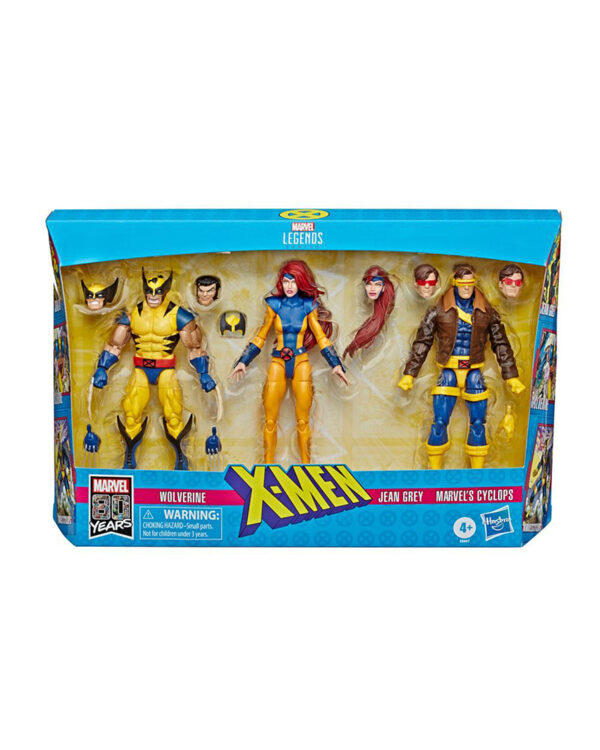Wolverine, Jean Grey & Cyclops Marvel Legends 80th Anniversary Actionfigurer 3-Pack
