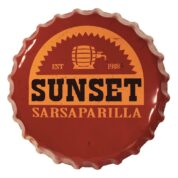 Fallout Tin Sign Sunset Sarsaparilla Bottle Cap frÃ¥n FaNaTtik