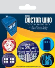 Doctor Who Pin Märken 6-Pack