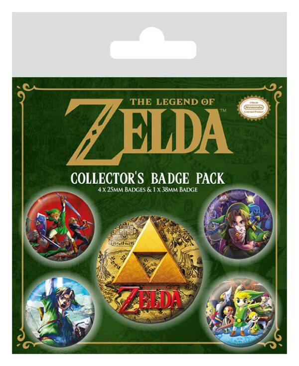 Zelda Pin-Back Buttons 5-Pack