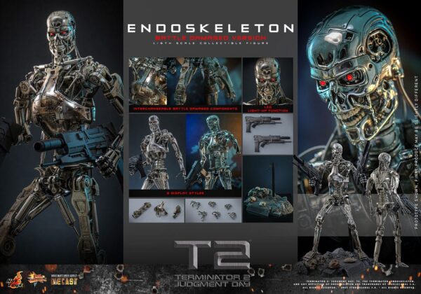 Terminator 2 Hot Toys Die-cast Action Figure 1/6 Endoskeleton (Battle Damaged Ver.) - Bild 4
