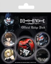 Death Note Pin-Back Buttons 5-Pack Characters från Pyramid International