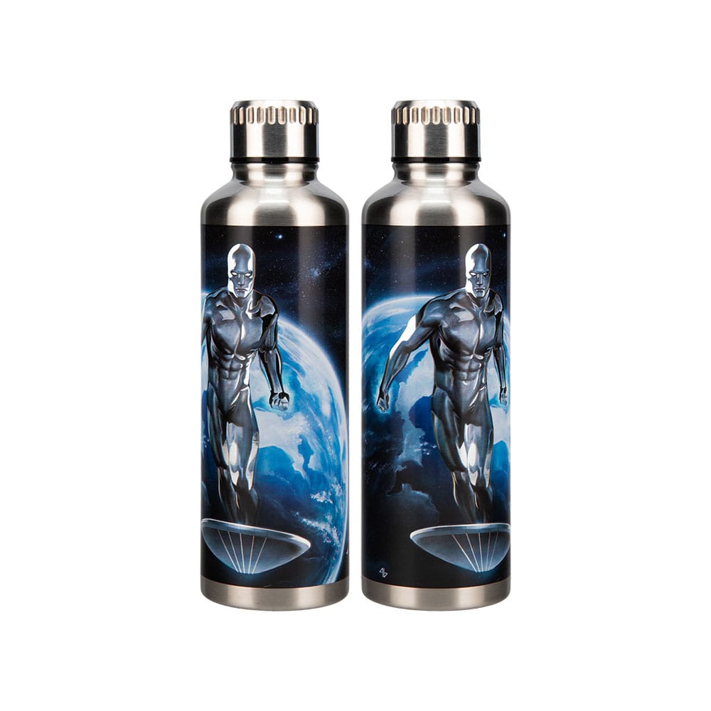 Fantastic Four Metal Water Bottle Silver Surfer frÃ¥n Paladone Products