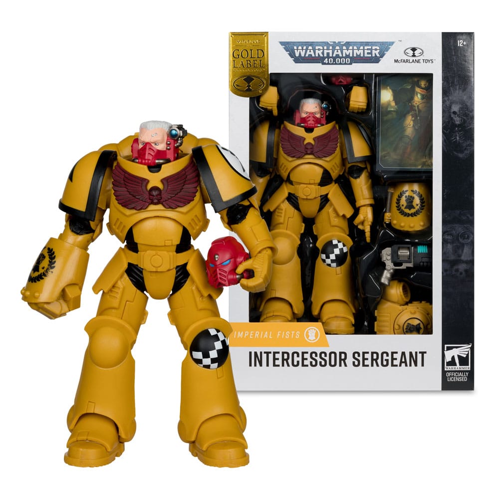 Action figures Warhammer 40,000 Action Figure Intercessor Sergeant (Imperial Fist) (Gold Label) från McFarlane Toys