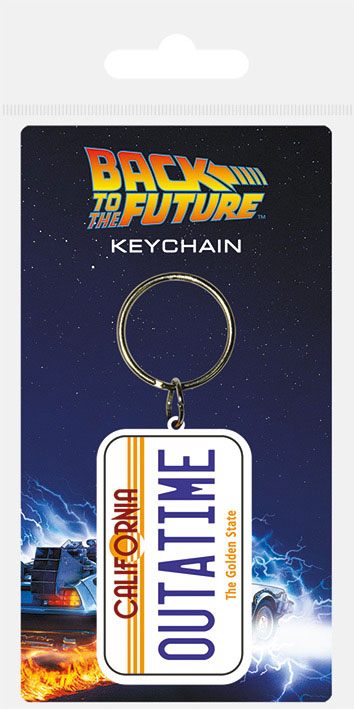 Back to the Future Rubber Keychain License Plate frÃ¥n Pyramid International