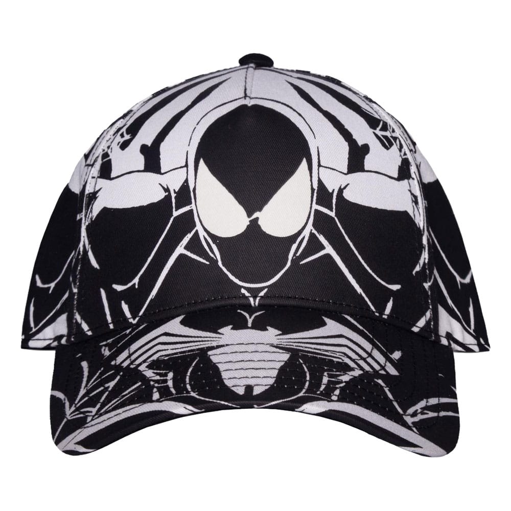 Spider-Man Baseball Cap Black & White All-over-Print frÃ¥n Difuzed