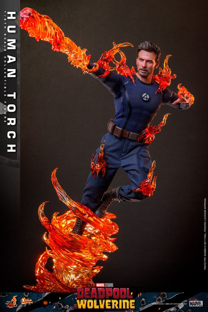 Action figures Deadpool & Wolverine Movie Masterpiece Action Figure 1/6 Human Torch från Hot Toys