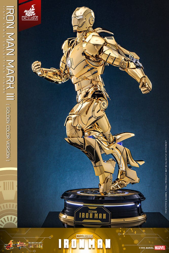 Action figures Iron Man Movie Masterpiece Diecast Action Figure 1/6 Iron Man Mark III (Gold Color Version) Hot Toys Exclusive från Hot Toys