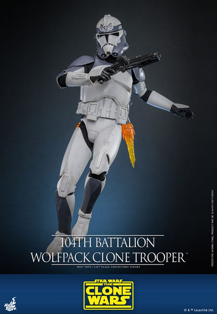 Action figures Star Wars The Clone Wars Action Figure 1/6 104th Battalion Wolfpack Clone Trooper från Hot Toys