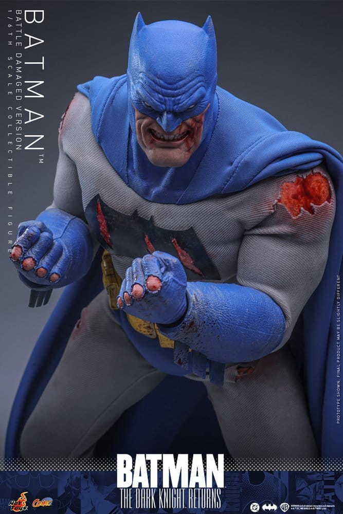 Batman: The Dark Knight Returns Comic Masterpiece Action Figure 1/6 Batman (Battle Damaged Version) från Hot Toys