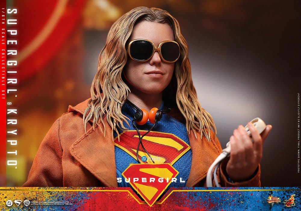 DC Comics Movie Masterpiece Action Figure Set Supergirl & Krypto från Hot Toys