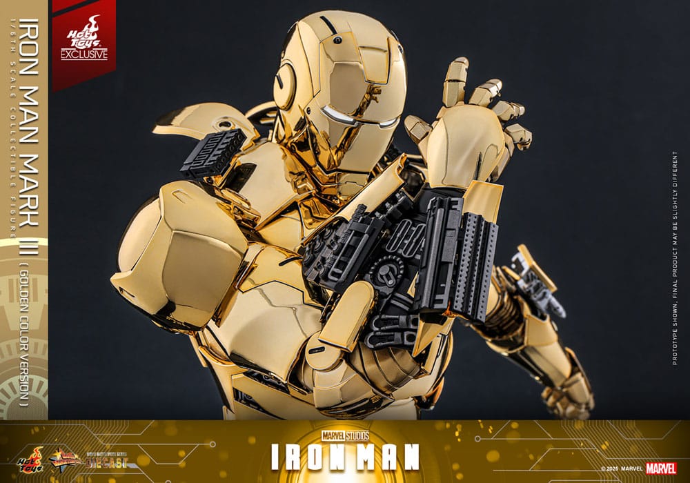 Iron Man Movie Masterpiece Diecast Action Figure 1/6 Iron Man Mark III (Gold Color Version) Hot Toys Exclusive från Hot Toys
