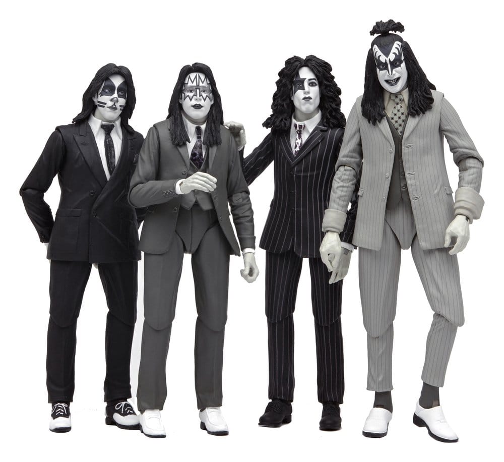 KISS Action Figures 4-Pack Dressed to Kill Album Cover frÃ¥n NECA