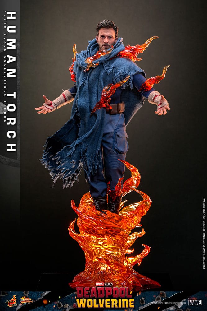 Marvel Deadpool & Wolverine Movie Masterpiece Action Figure 1/6 Human Torch