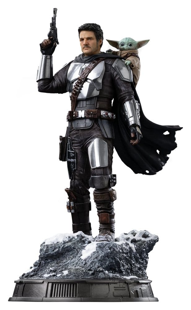 Star Wars The Mandalorian & Grogu Art Scale Statue 1/10 The Mandalorian and Grogu