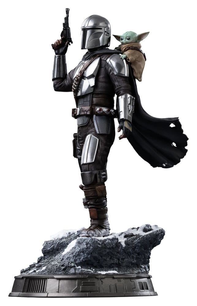 Statues The Mandalorian & Grogu Art Scale Statue 1/10 The Mandalorian and Grogu från Iron Studios
