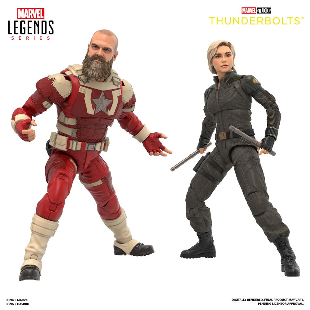 Thunderbolts Marvel Legends Action Figure 2-Pack Yelena Belova & Red Guardian frÃ¥n Hasbro
