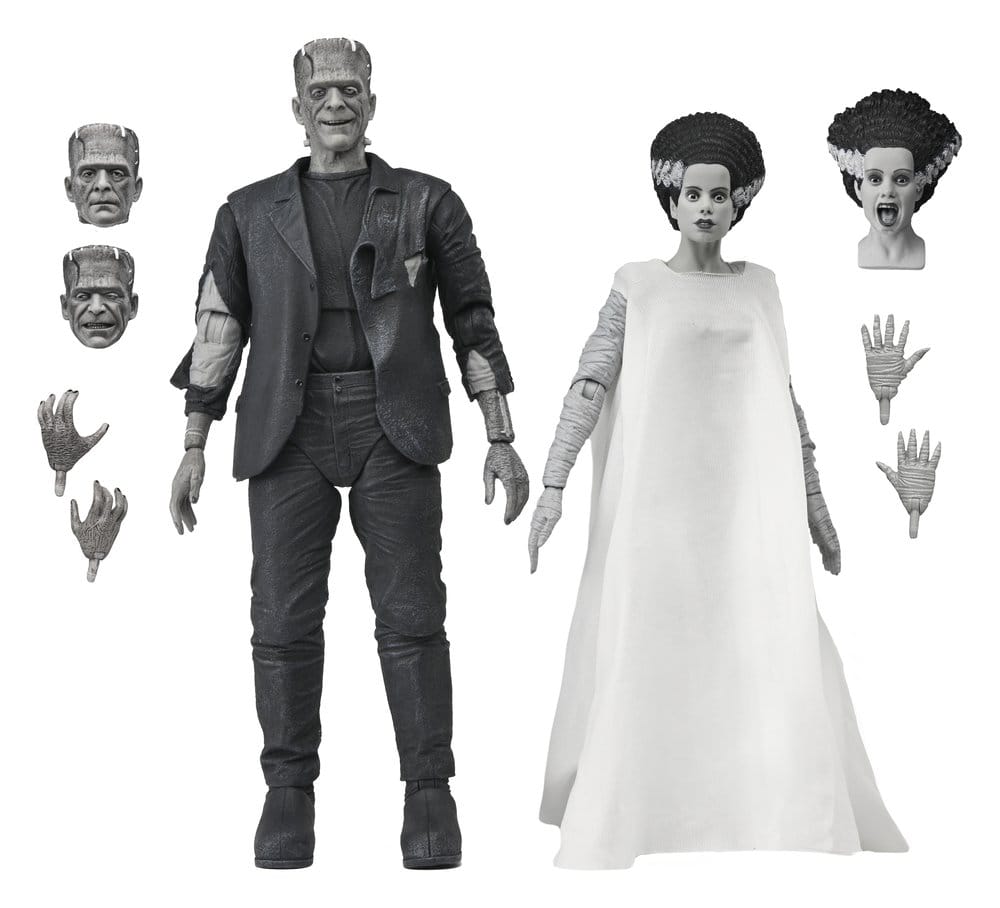 Universal Monsters 2-Pack Action Figure Bride of Frankenstein 90th Anniversary The Monster & His Mate (B&W) frÃ¥n NECA