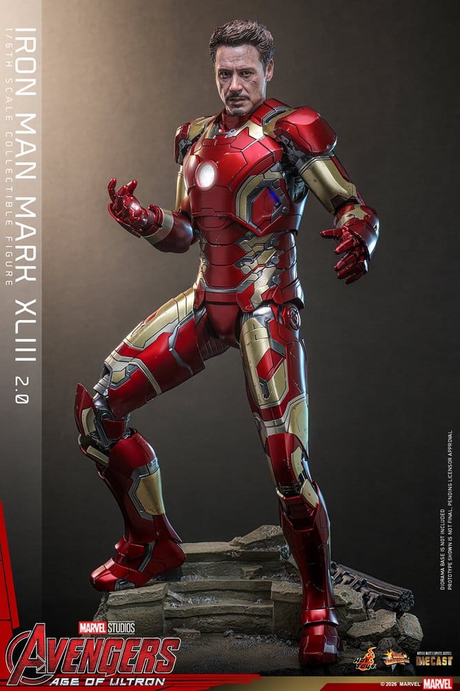 Action figures Avengers: Age of Ultron Movie Masterpiece Diecast Action Figure 1/6 Iron Man Mark XLIII (2.0) från Hot Toys