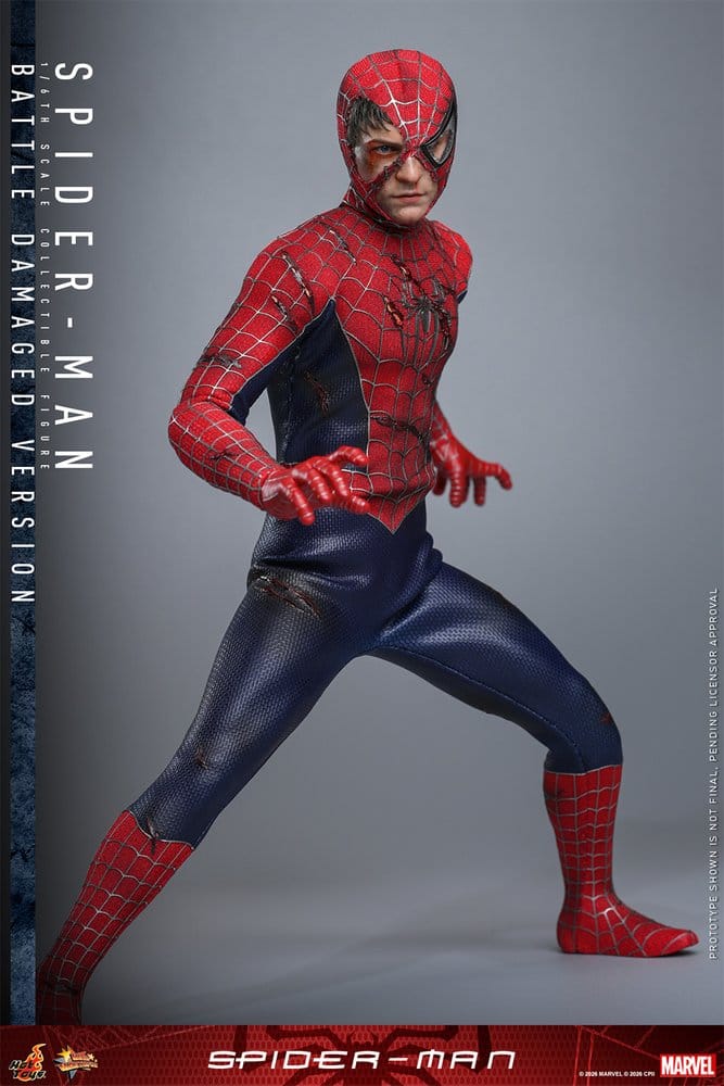 Action figures Spider-Man Movie Masterpiece Action Figure 1/6 Spider-Man (Battle Damaged Version) från Hot Toys