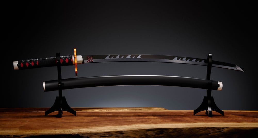 Demon Slayer: Kimetsu no Yaiba Proplica Replica 1/1 Nichirin Sword (Tanjiro Kamado) Kyojuro Rengoku´s Sword Gueard Ver. frÃ¥n Bandai Tamashii Nations