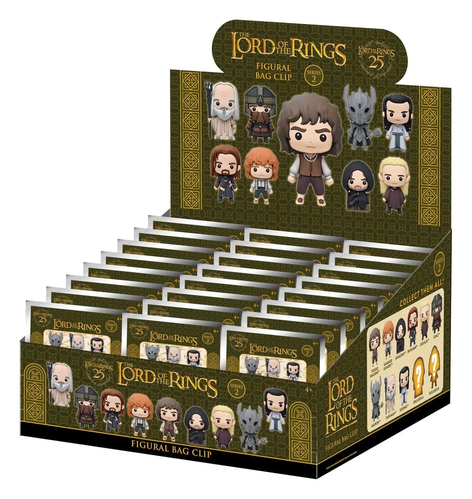Lord of the Rings 3D PVC Bag Clips Series 2 Display (24) frÃ¥n Monogram Int.