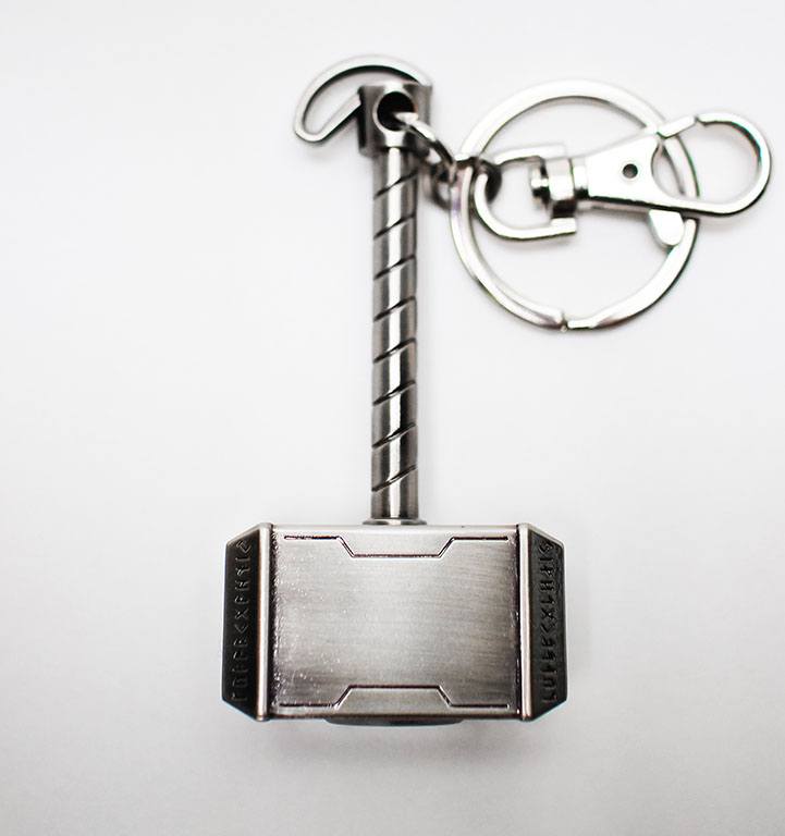 Marvel Comics Metal Keychain Thor Hammer frÃ¥n Semic
