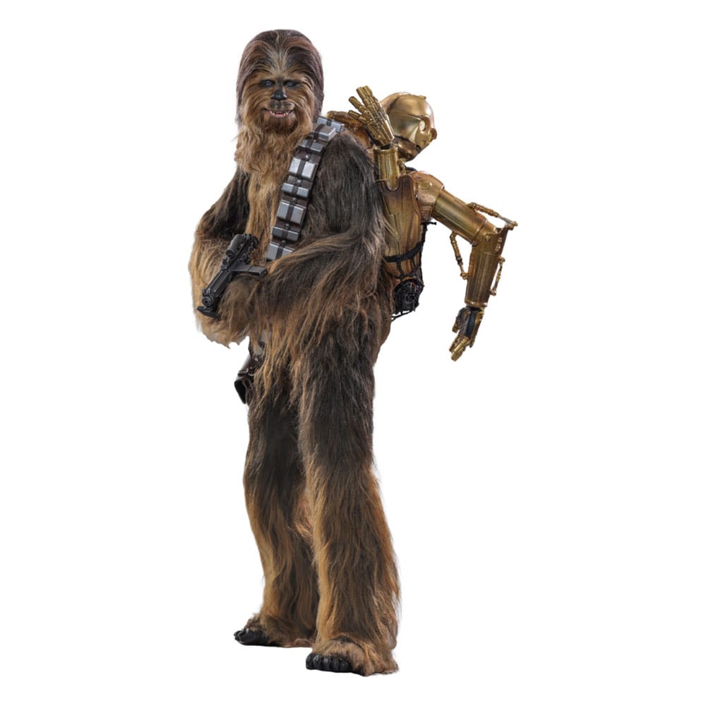 Star Wars Episode V Movie Masterpiece Action Figure 1/6 Chewbacca with Disassembled C-3PO frÃ¥n Hot Toys